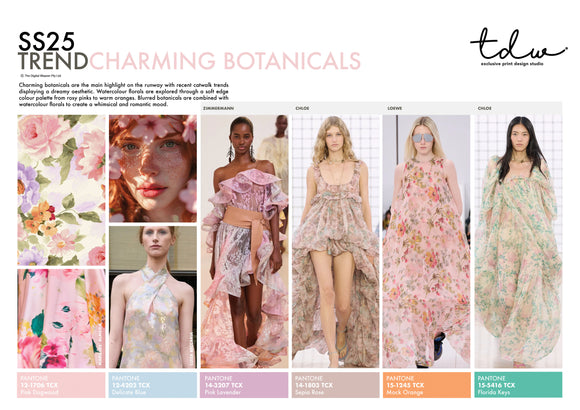 SS25 Charming Botanicals A3 Trend Board Digital File