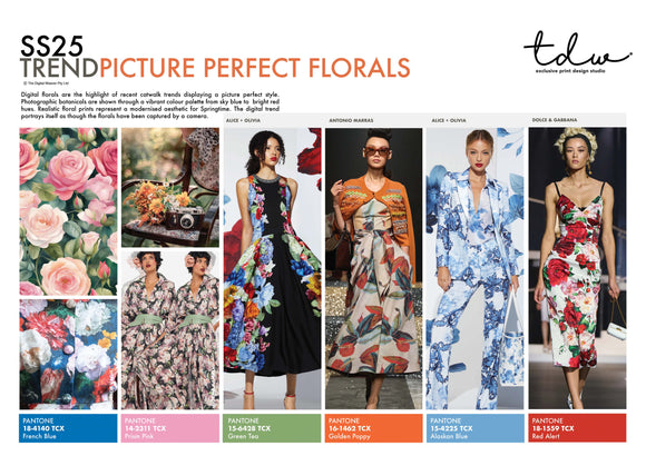 SS25 Picture Perfect Florals A3 Trend Board Digital File