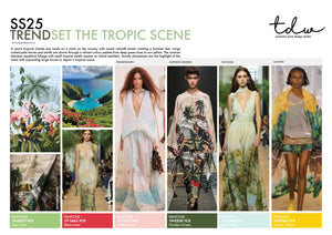 SS25 Set The Tropic Scene A3 Trend Board Digital File