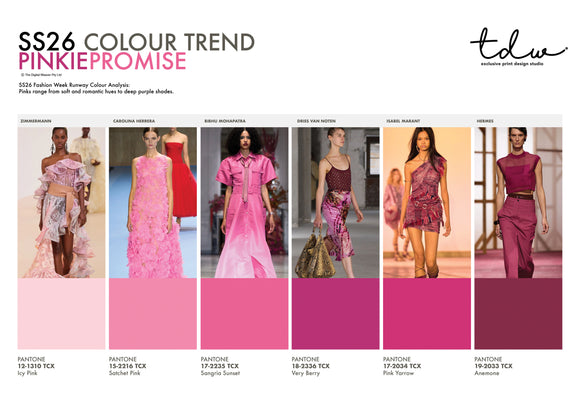 SS26 COLOUR TREND Pinkie Promise A3 Trend Board Digital File