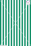 Stripe Vertical - 20mm - Fern Green & White